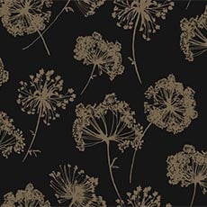 Black/Gold swatch Blooming Floral Wallpaper