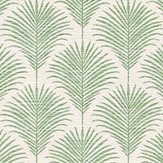 Green/White swatch Leafy Wallpaper