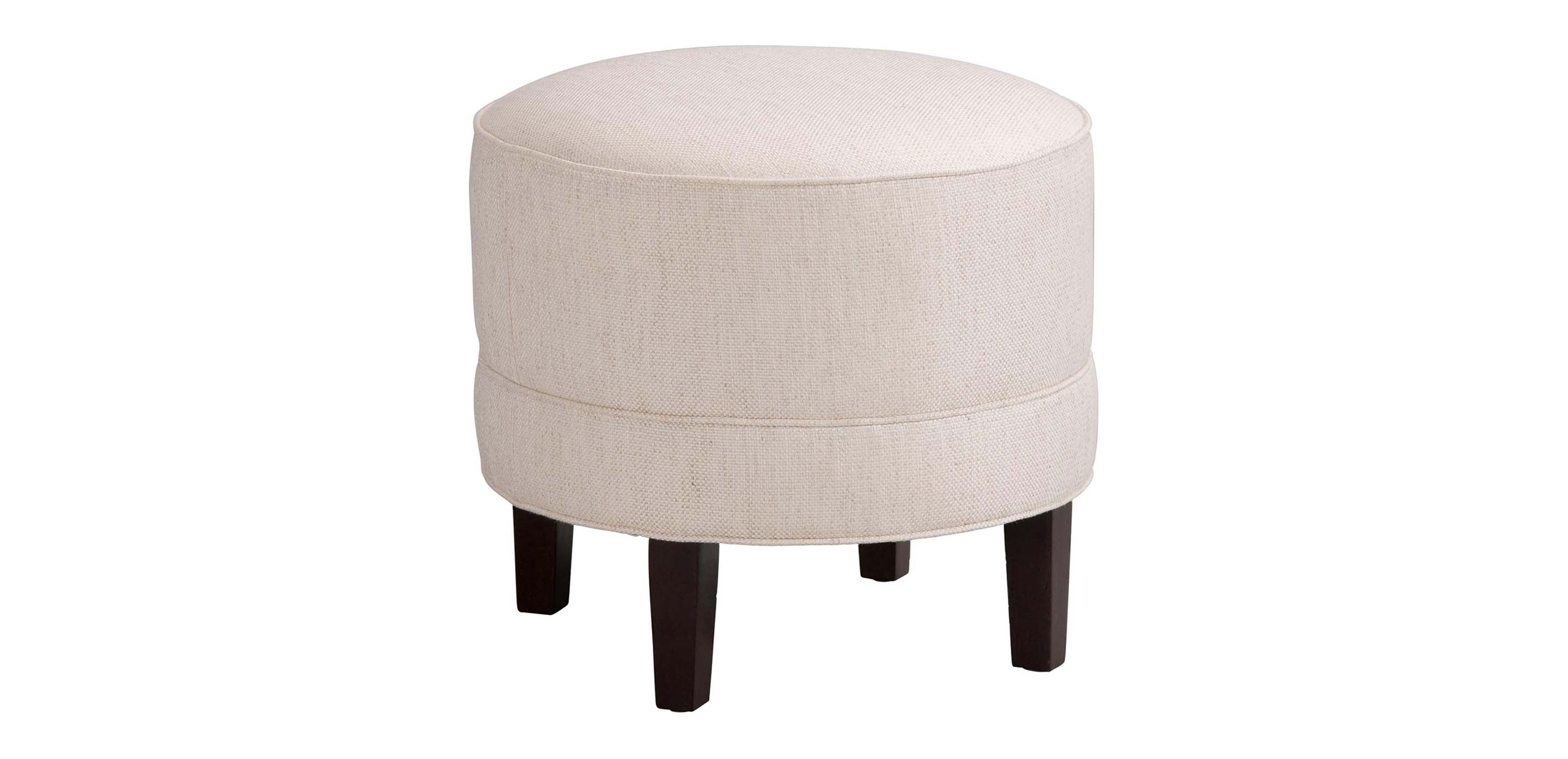 Nassau Round Ottoman | Ethan Allen