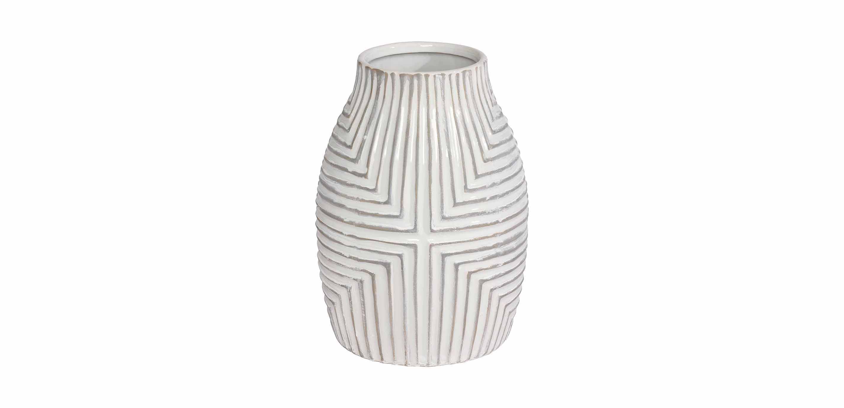 Aztec White Vase Decorative Accents Ethan Allen
