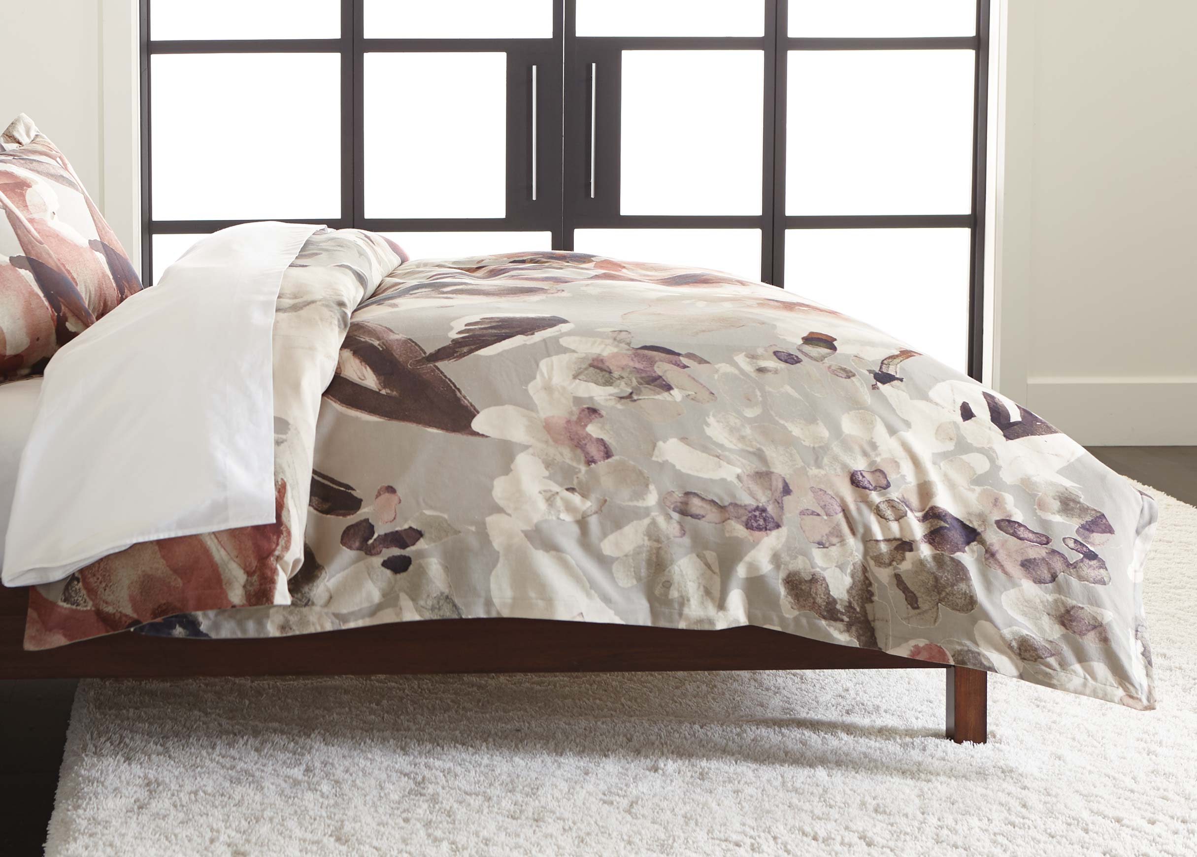 Zennie Modern Floral Duvet Cover Ethan Allen Duvet Cover and Shams