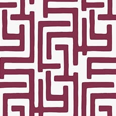 Red/White swatch Mazed Wallpaper