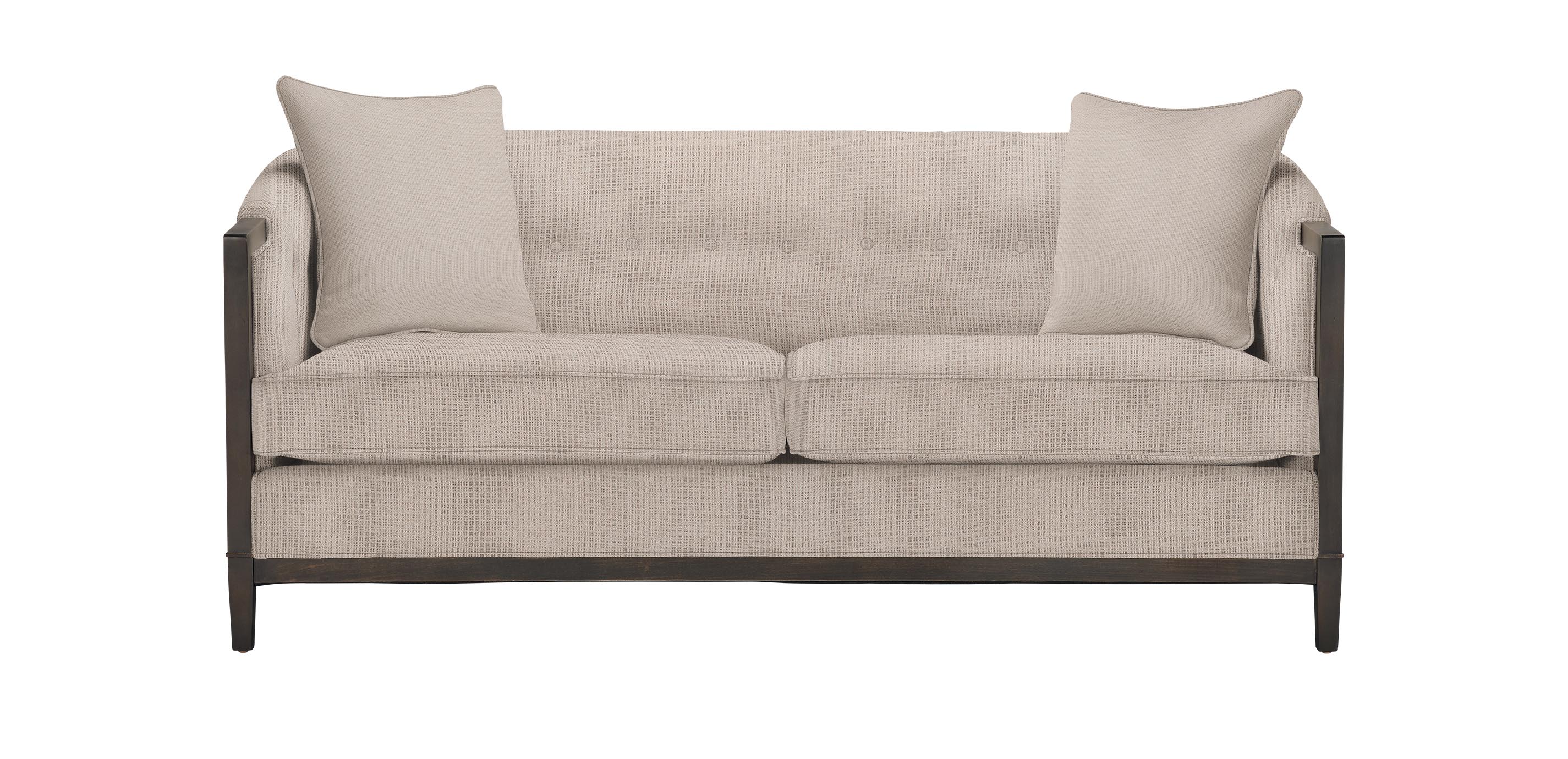 Mont Rose Exposed Wood Barrel-Back Sofa, Fabric | Ethan Allen