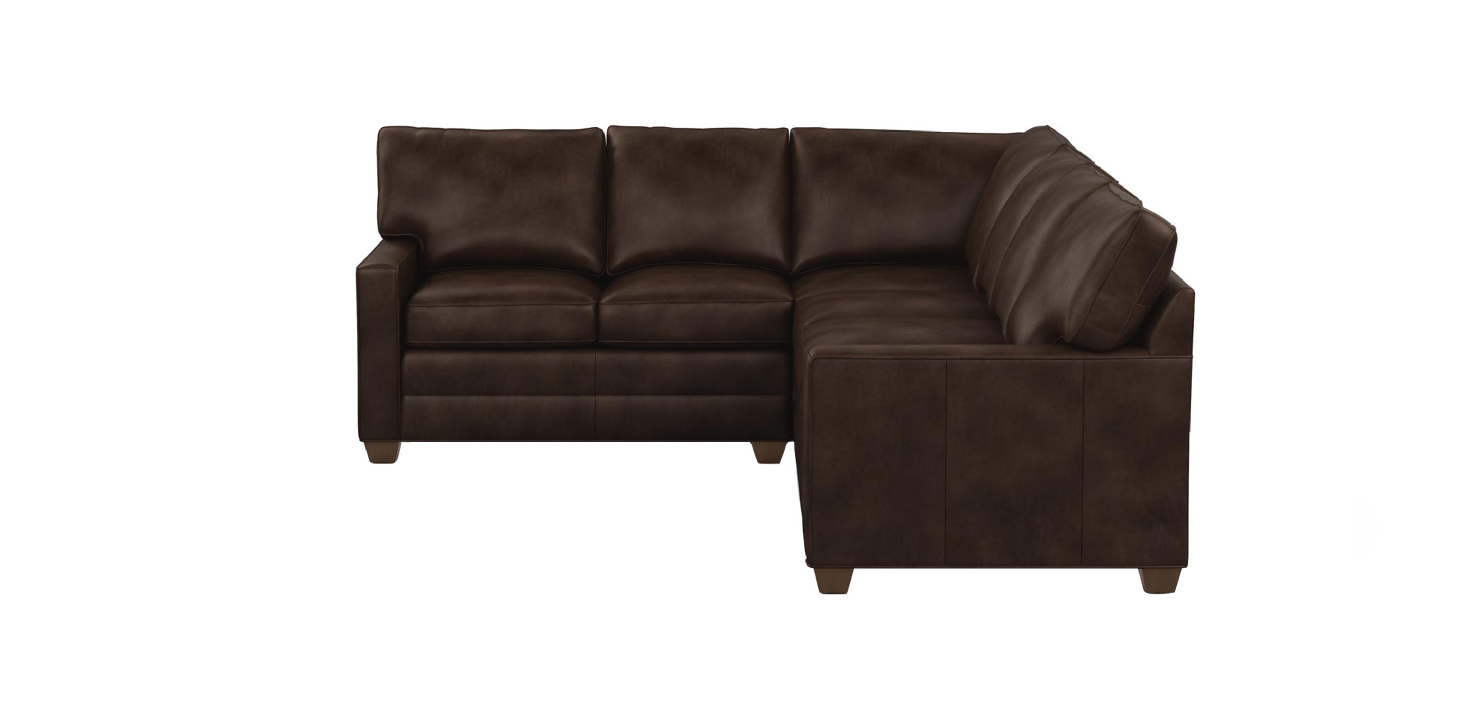 TrackArm Leather FourPiece Sectional Ethan Allen