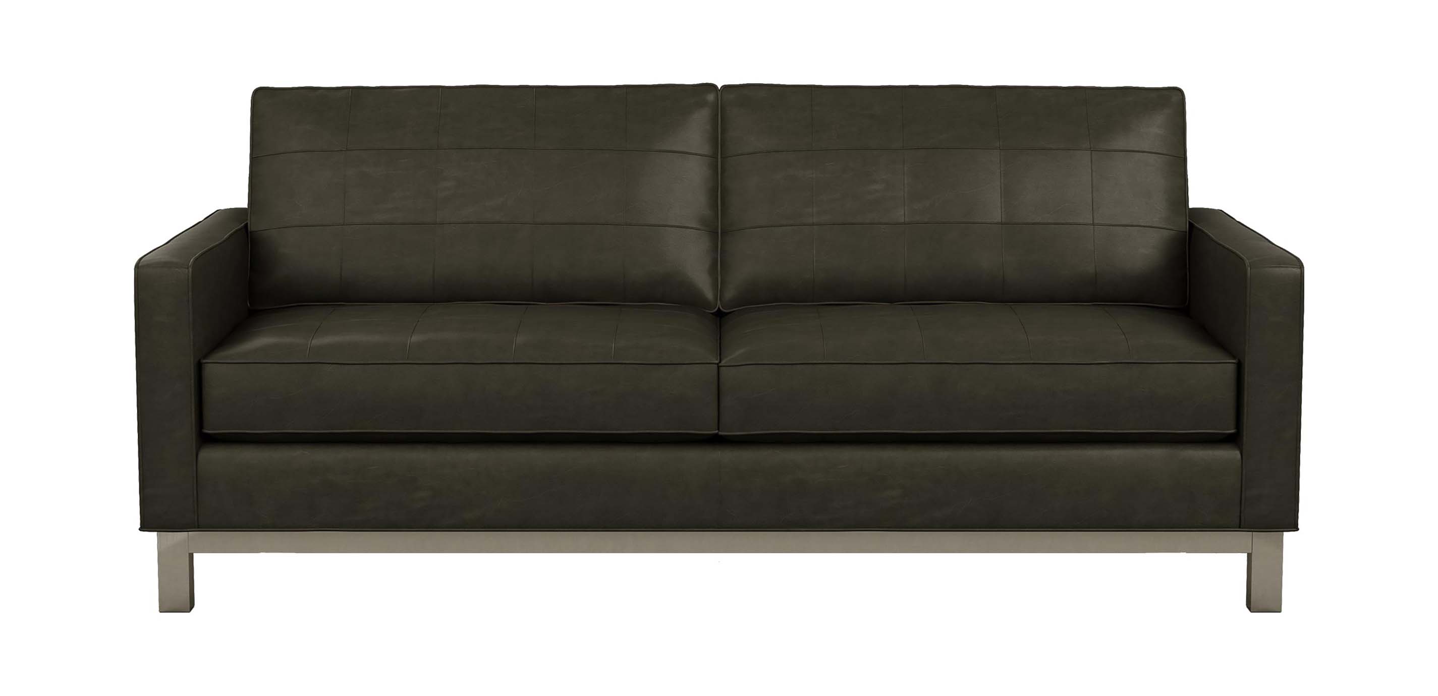 ethan allen melrose leather sofa