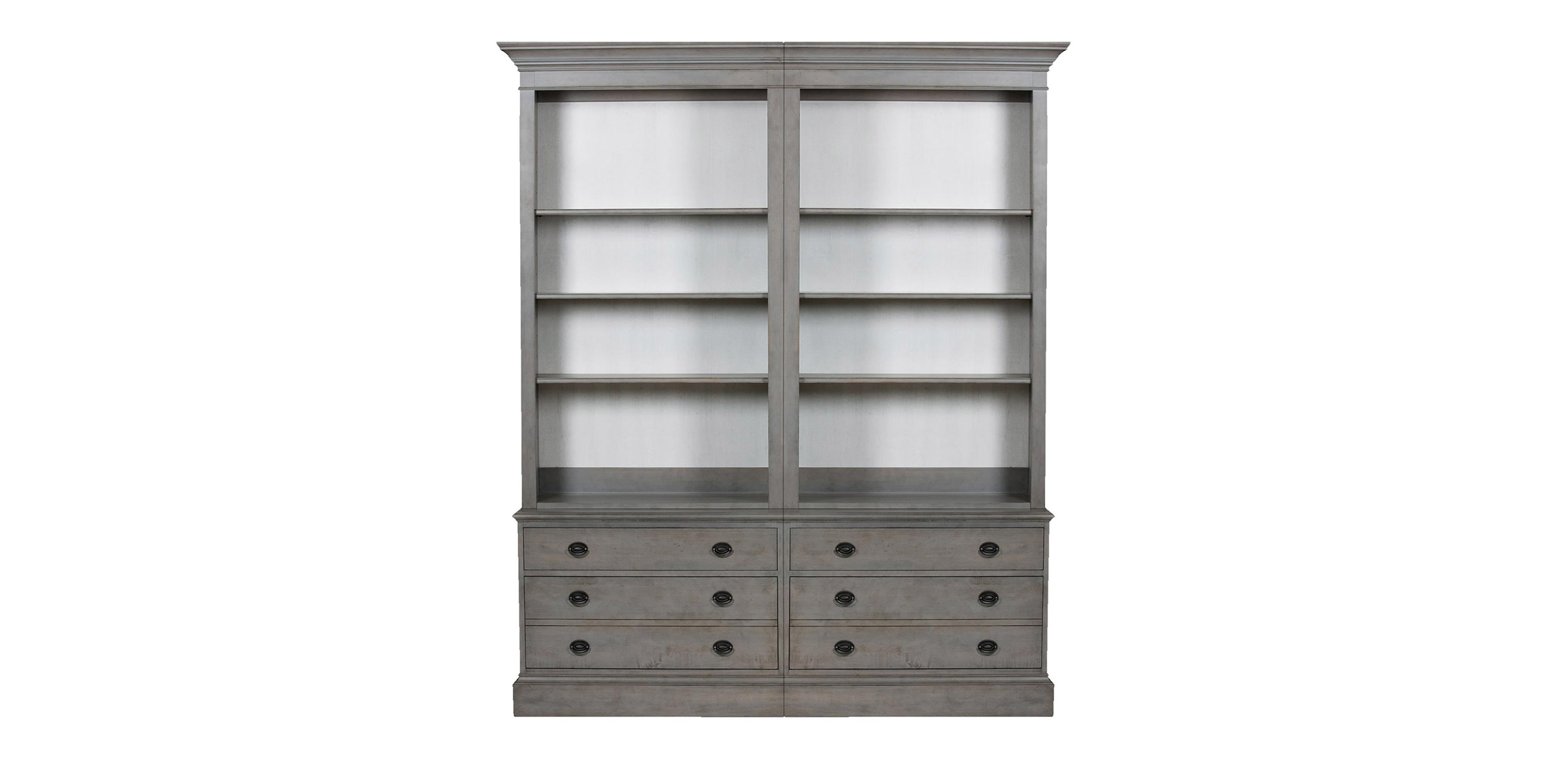 Villa Double File Bookcase Storage & Display Ethan Allen
