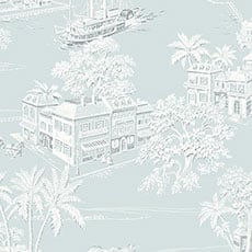 Blue swatch Melinda Wallpaper