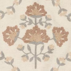 Tan swatch Crewel-Stitch Floral-Pattern Lumbar Pillow