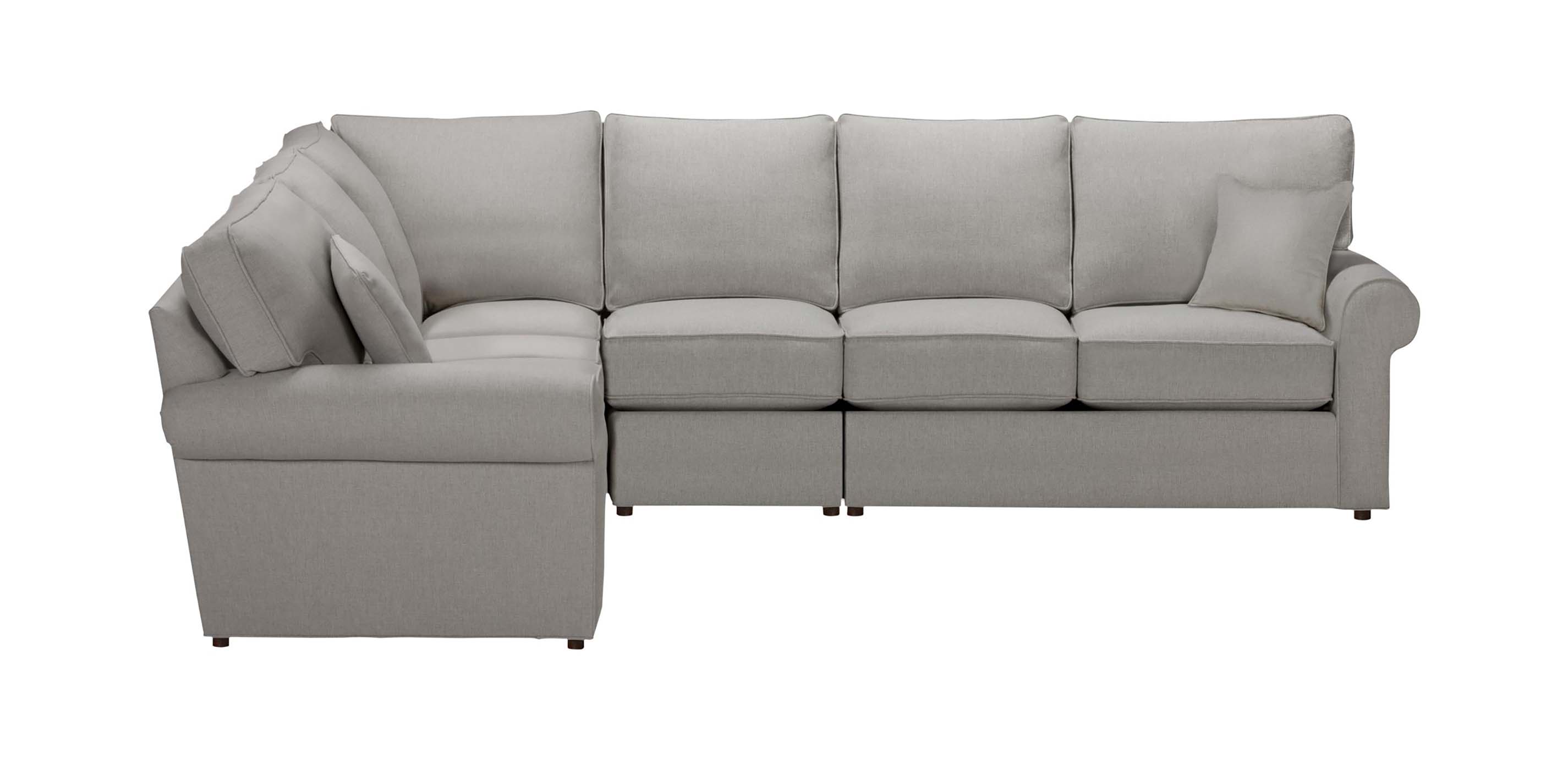 Retreat RollArm Four Piece Sectional, Quick Ship Sectionals Ethan