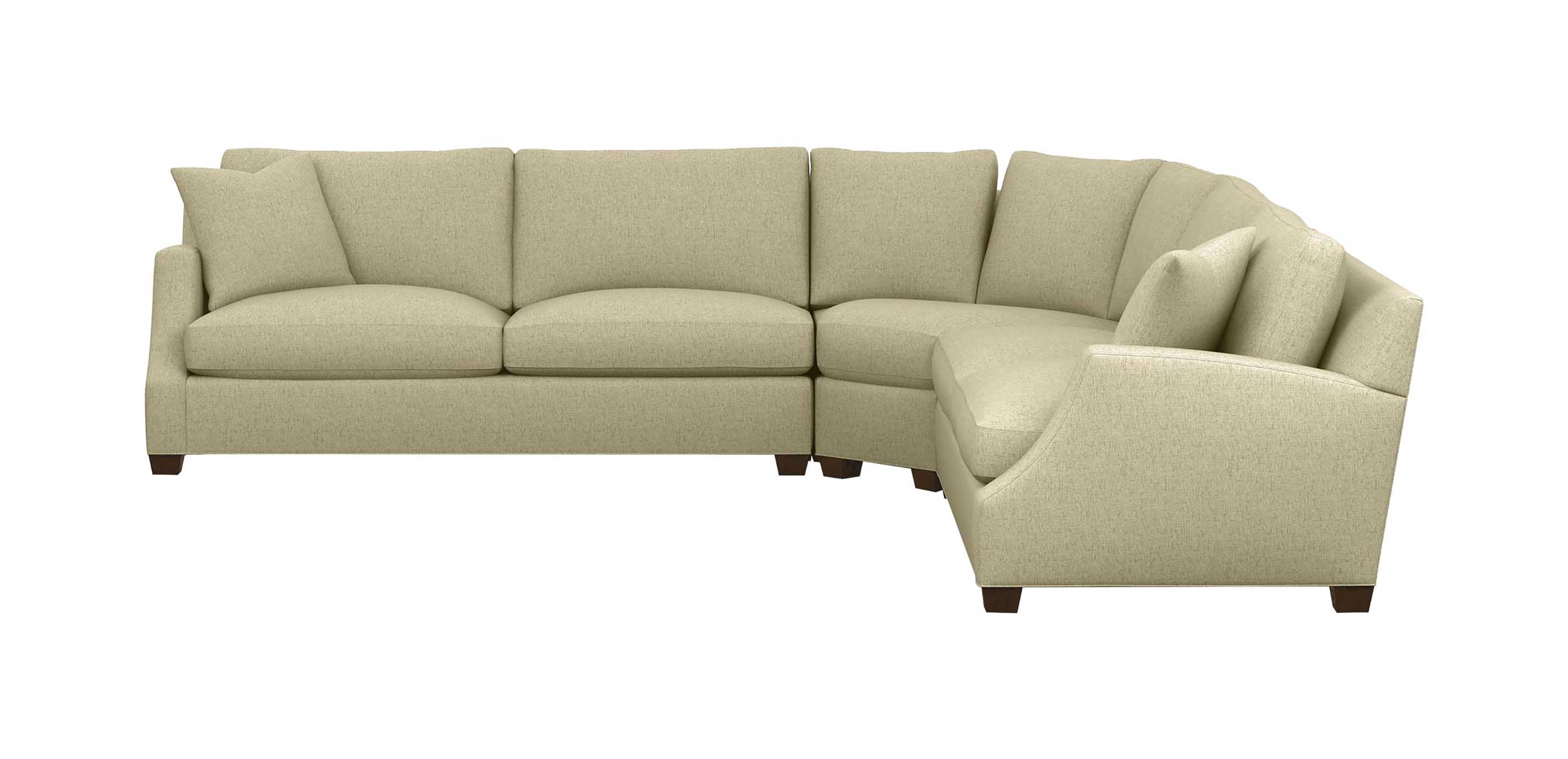 Lynn ThreePiece Sectional with Wedge Ethan Allen