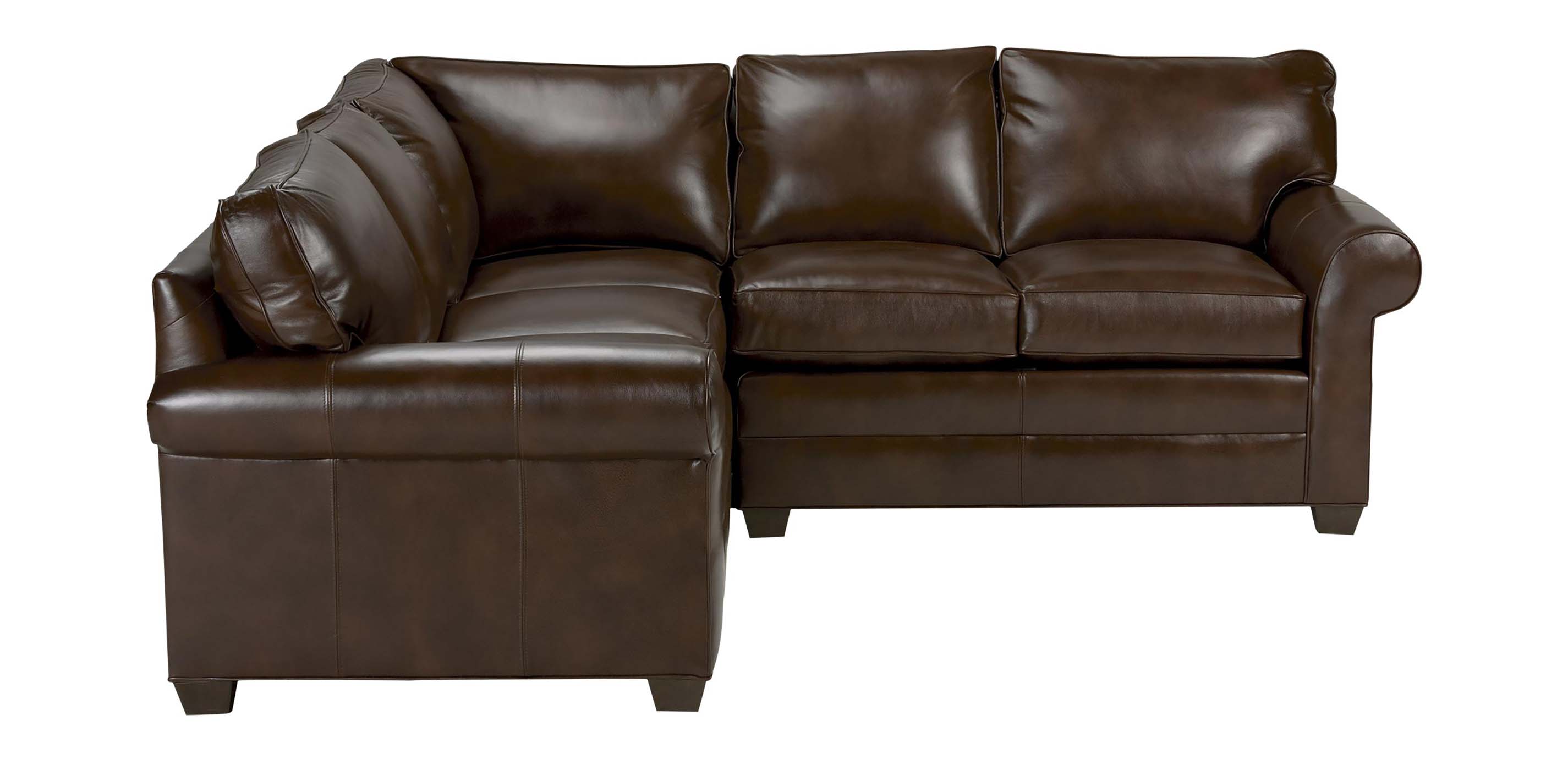 Three Piece Leather Sectional, Quick Ship Sectionals Ethan