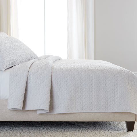 Salena Velvet Coverlet, Pearl Product Thumbnail Salena Velvet Coverlet, Pearl Product Thumbnail