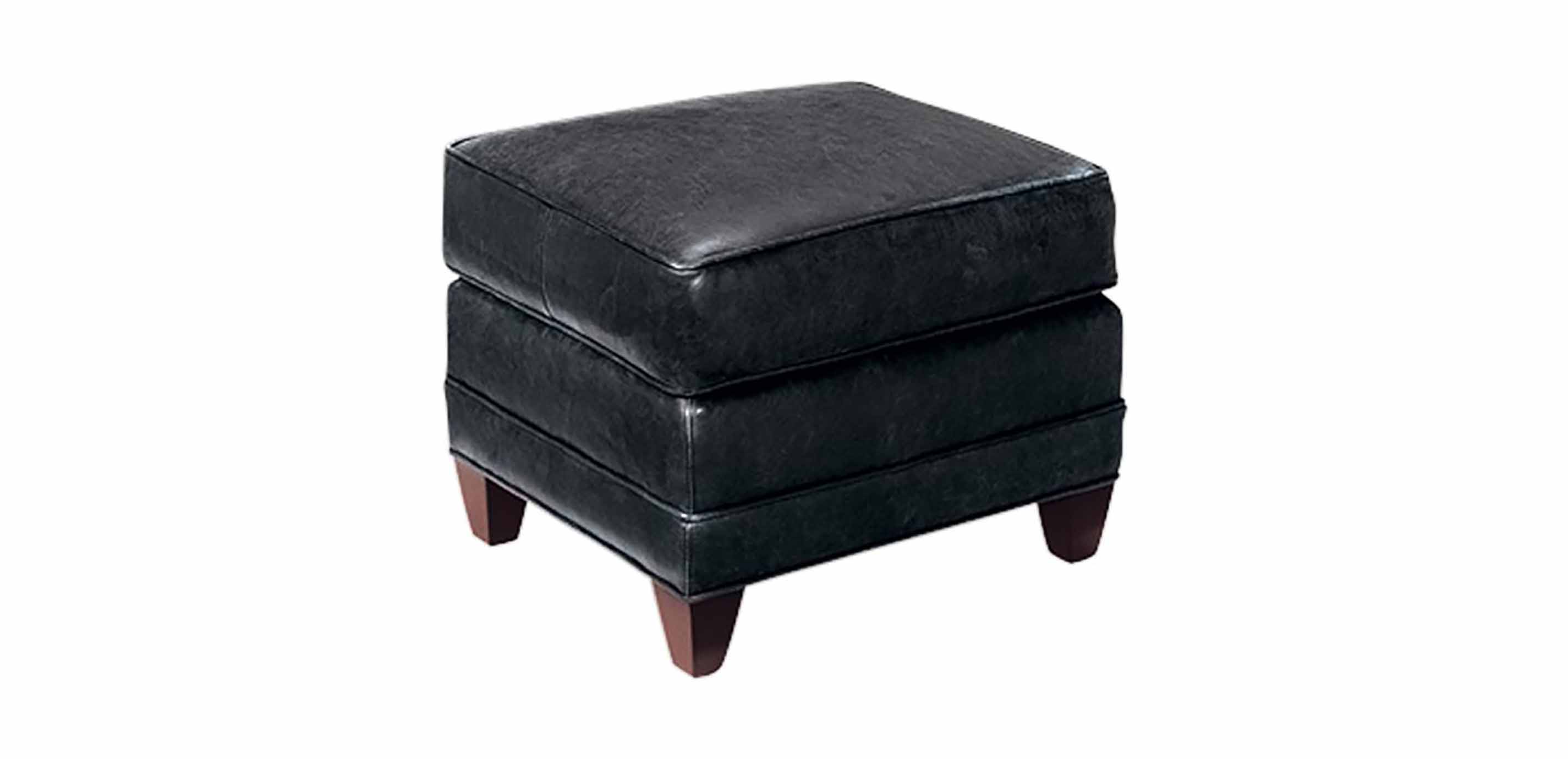 Soho Leather Ottoman Ottomans & Benches Ethan Allen