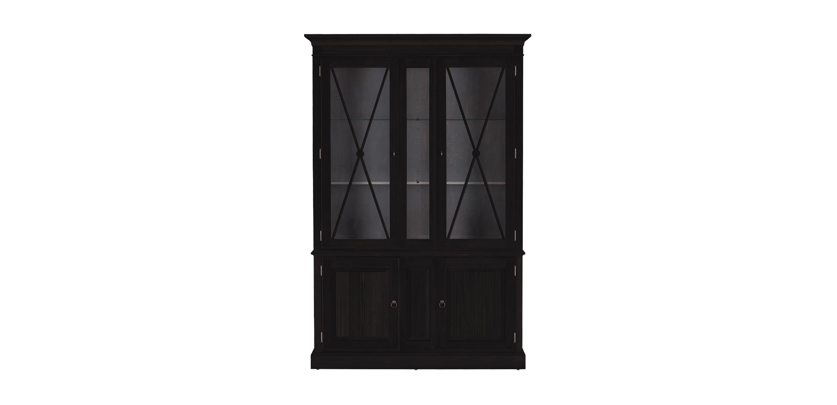 Davos Tall Display Cabinet with Glass Doors | Ethan Allen