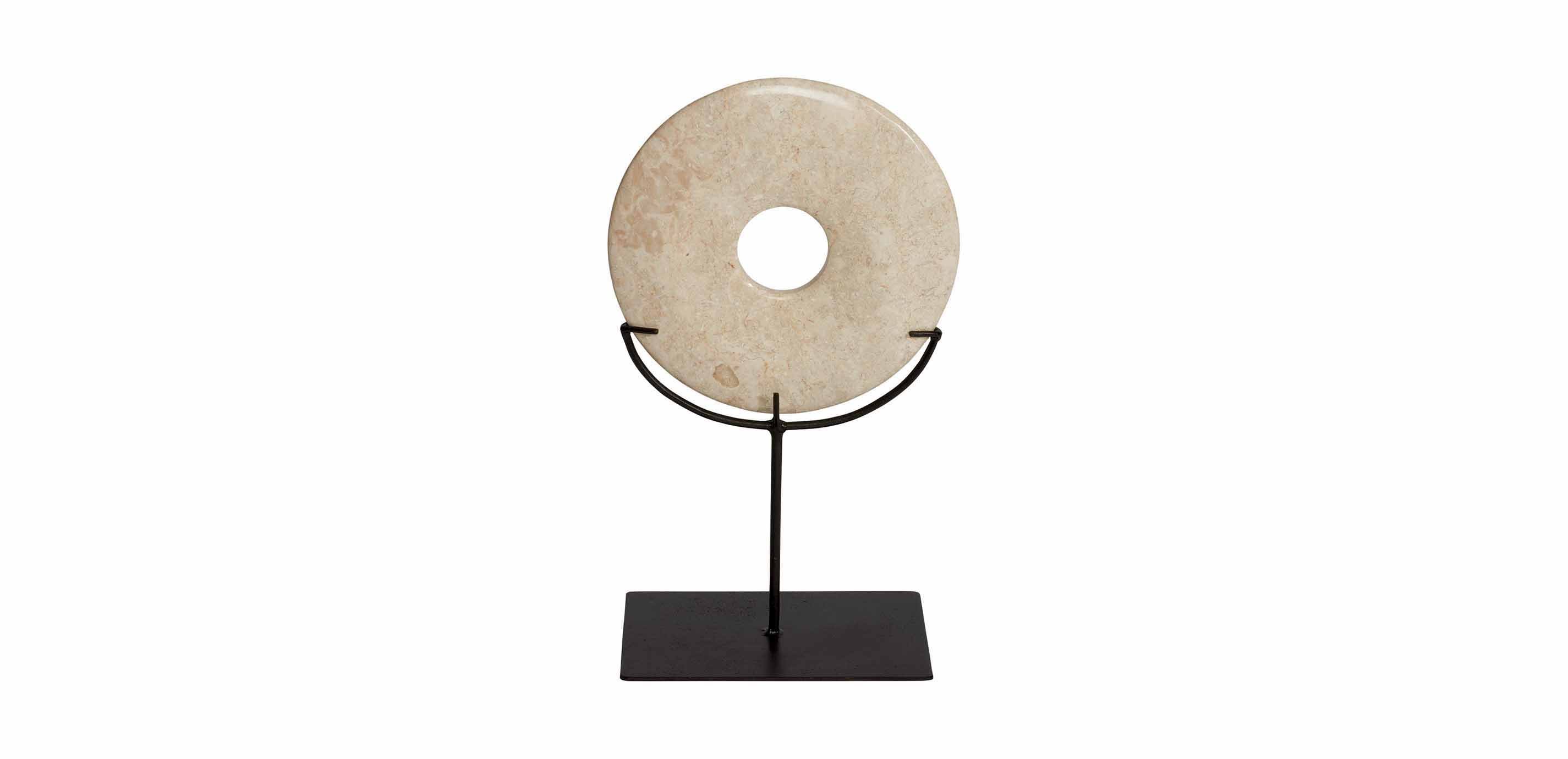 Odin Marble Disc on Stand Ethan Allen Decorative Accents Ethan Allen
