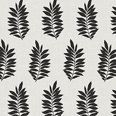 Silver/Black swatch Pinnate Wallpaper