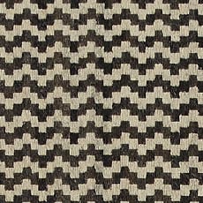 Charcoal and Natural swatch Flamestitch Modern Geometric Rug