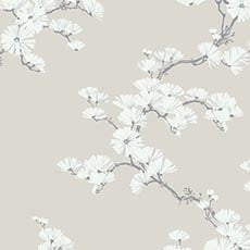 Gray swatch In Bloom Wallpaper