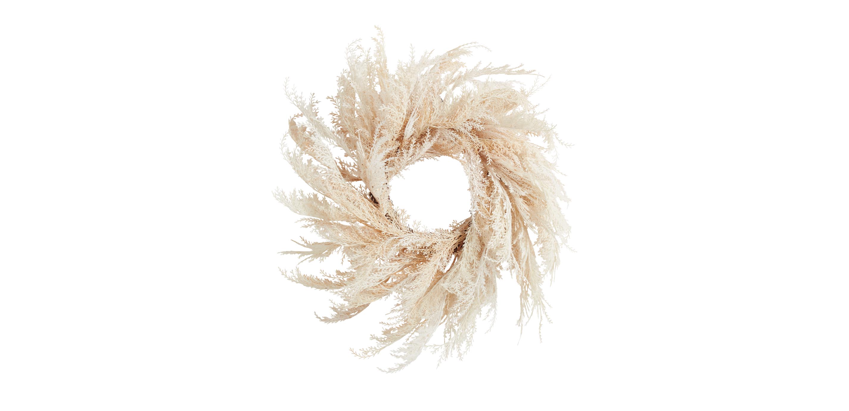 Faux Black Pampas Grass Wreath