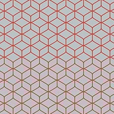 Orange swatch Tandy Geometric Wallpaper