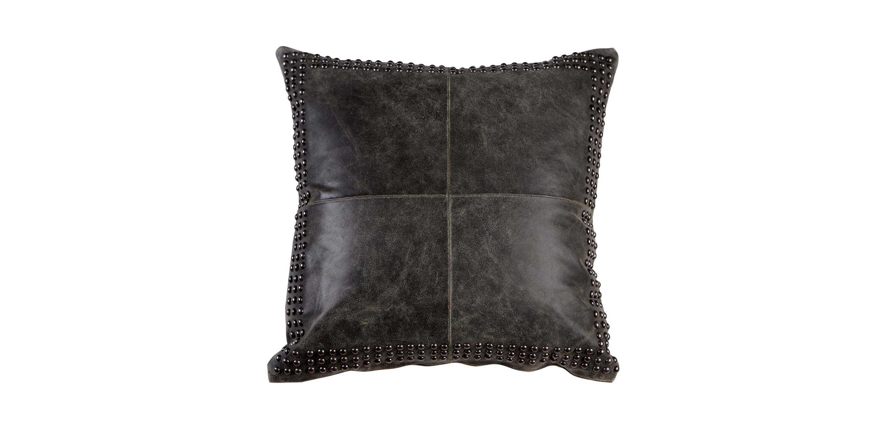 Brown Worn Leather Pillow Pillows Ethan Allen