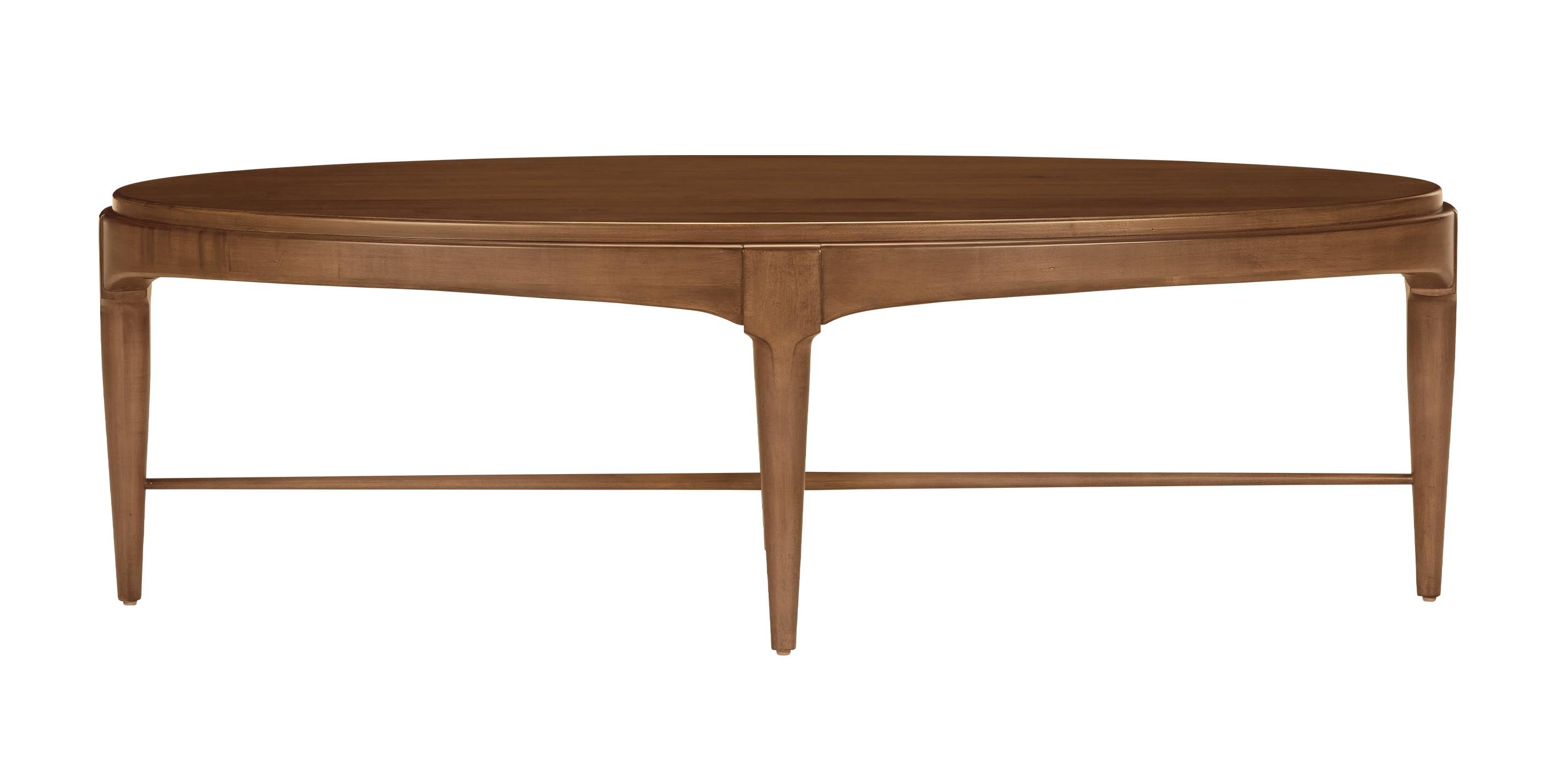 Draper Oval Wood Midcentury Coffee Table | Ethan Allen