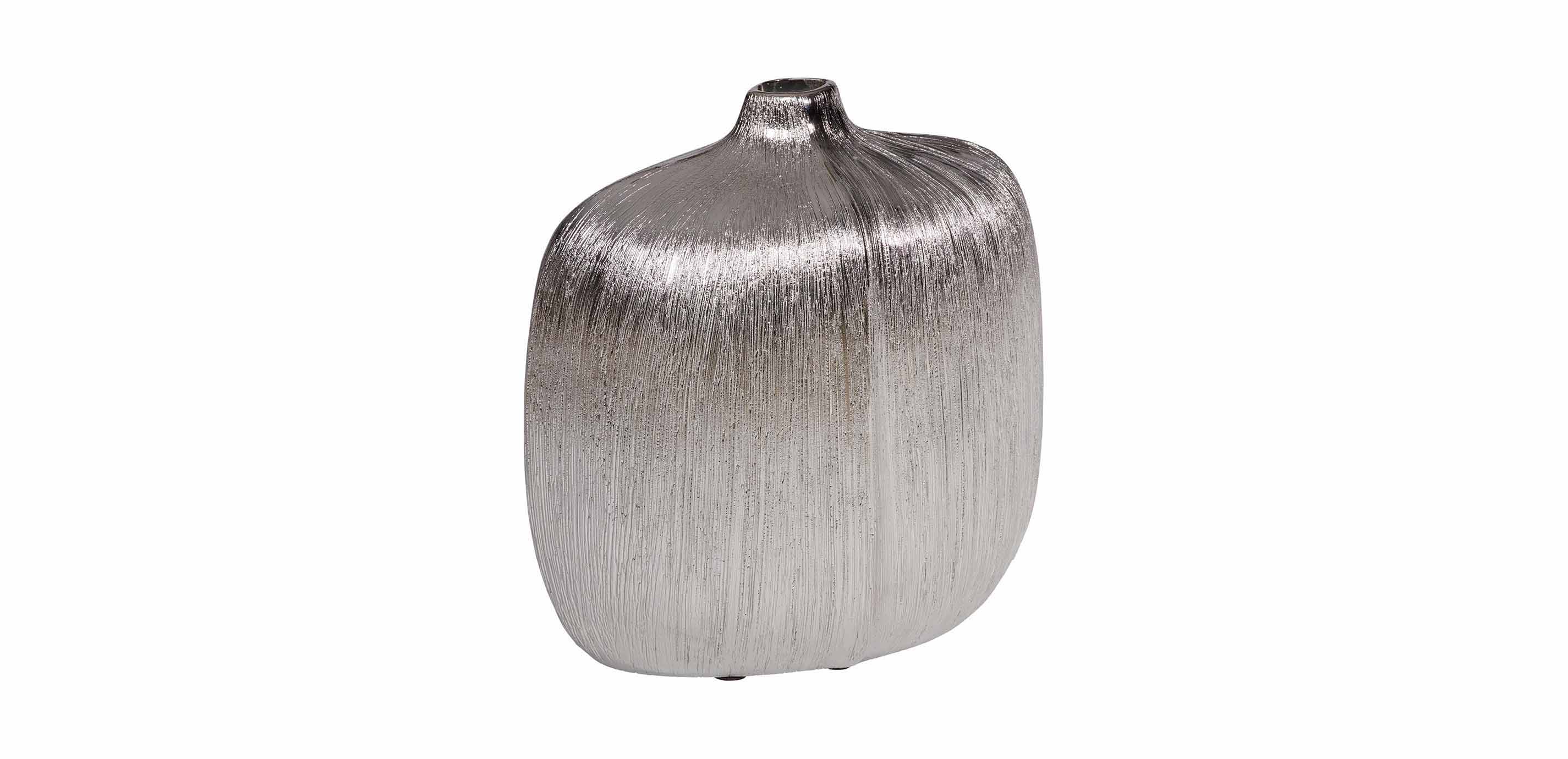 Jacey Textured Vase | Textured Silver Vase | Ethan Allen
