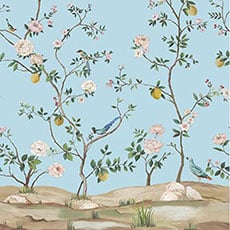 Blue swatch Dara Chinoiserie Wall Mural