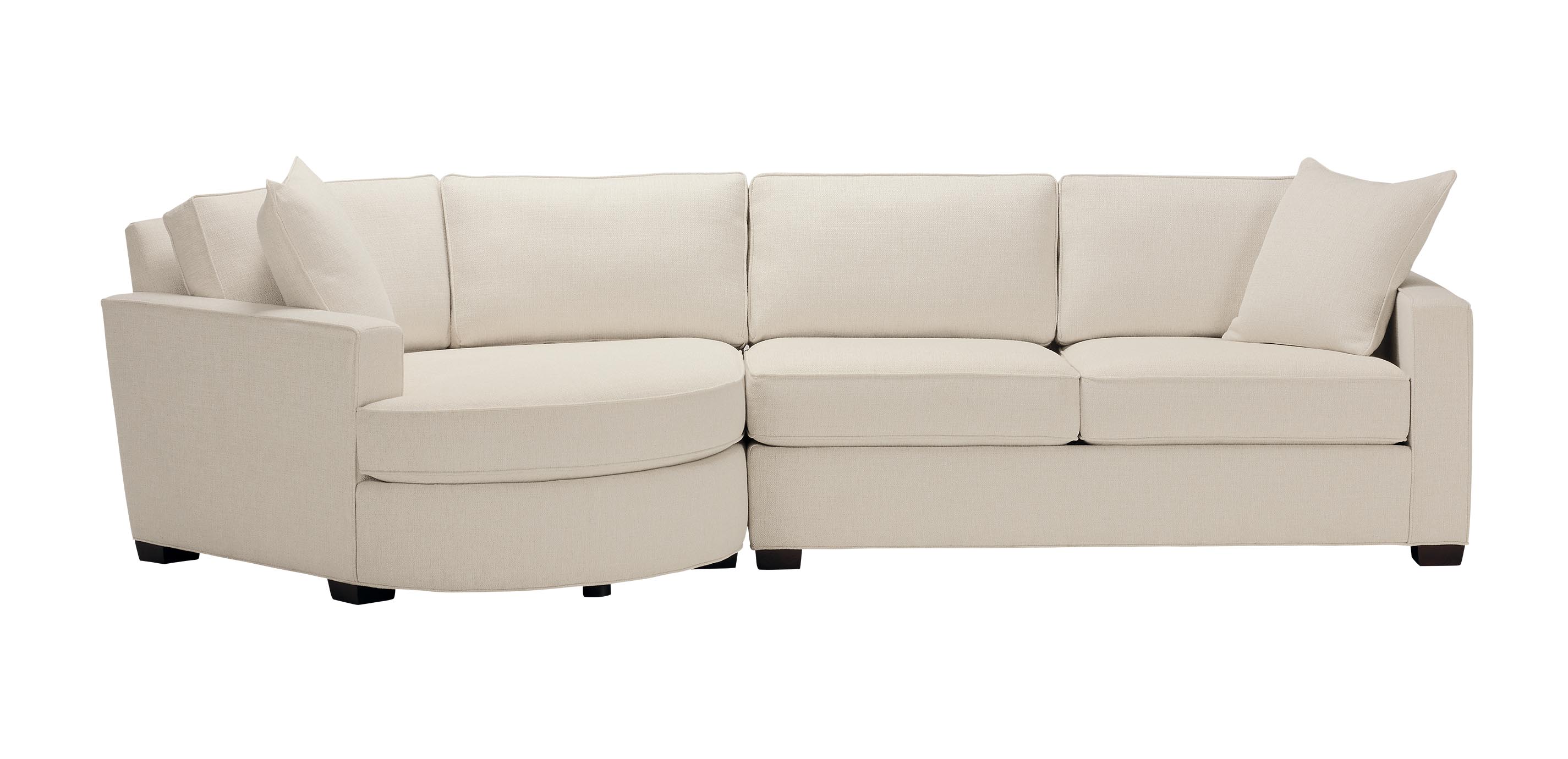 Spencer Track-Arm Two-Piece Sectional with Round Cuddle Chaise