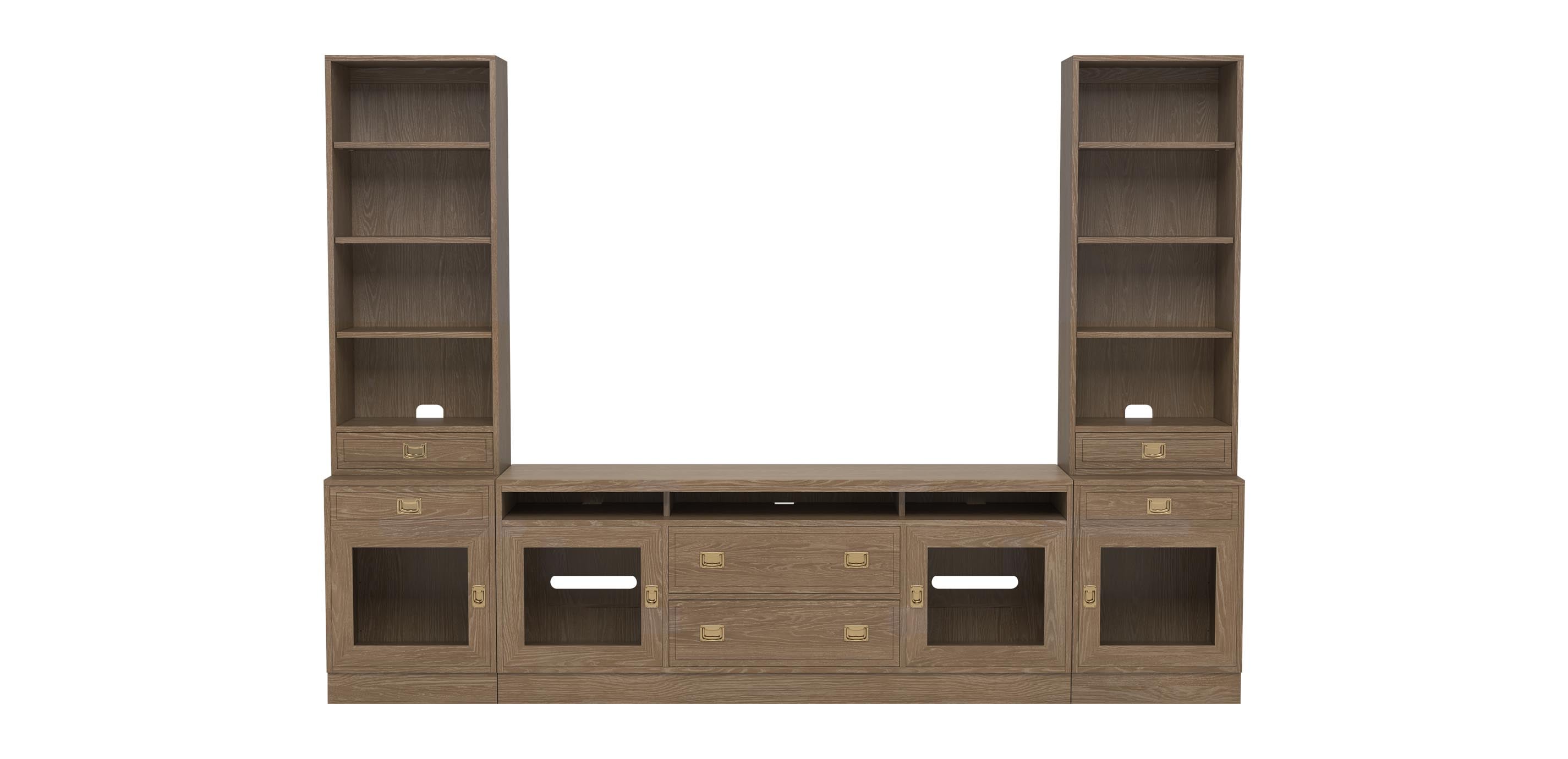 Callum Medium Media Center: Glass Upper Doors | Ethan Allen