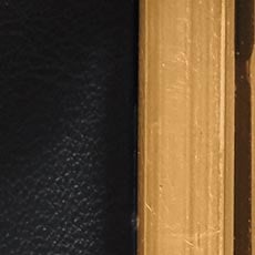 Black/Gold swatch Lennox Leather Floor Mirror