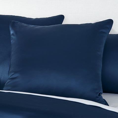 Salena Euro Shams, Navy (set of 2) Product Thumbnail Salena Euro Shams, Navy (set of 2) Product Thumbnail