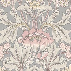 Pink/Gray swatch Bana Floral Wallpaper
