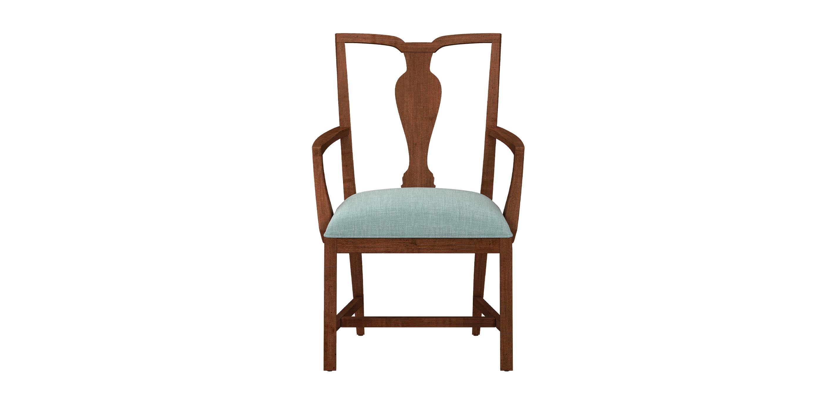 Maddox Dining Armchair: Splat Back, Fabric Seat | Ethan Allen