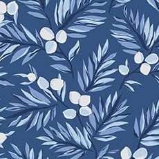 Dark Blue swatch Vidalia Floral Wallpaper