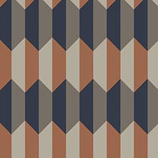 Orange/Blue swatch Delaney Wallpaper