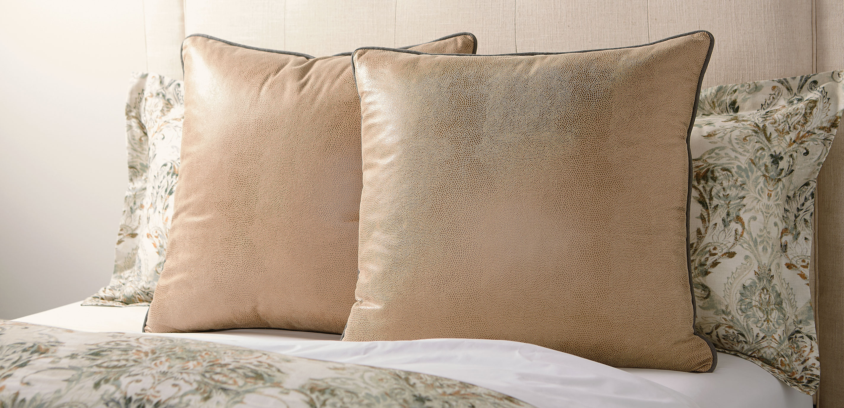 Embossed Faux Leather Euro Sham Faux Leather Euro Sham Ethan Allen