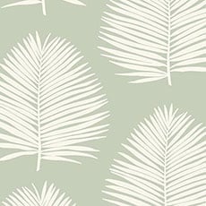 Green/White swatch Island Wallpaper