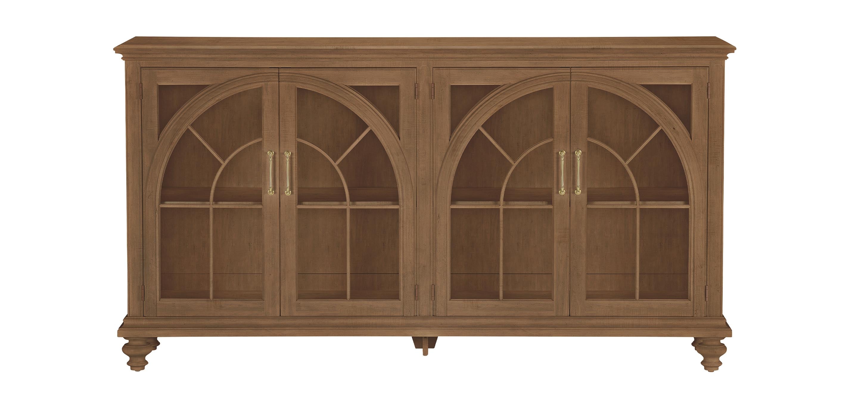 ETHAN ALLEN  ベンチ　ナチュラル　売場展開中！！！ Zeta Buffet with Arched Window Glass Doors | Ethan Allen