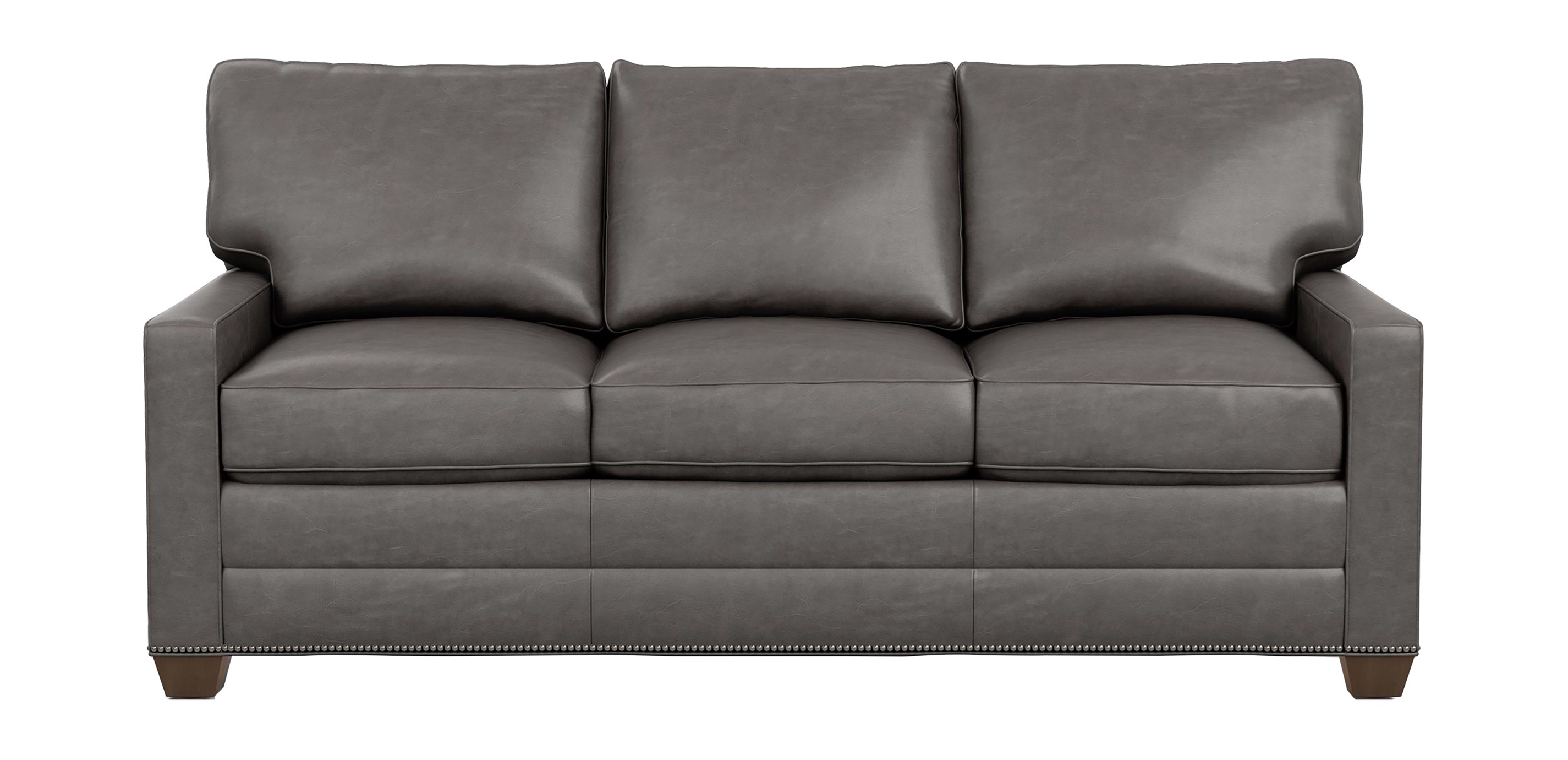 track arm leather sleeper sofa