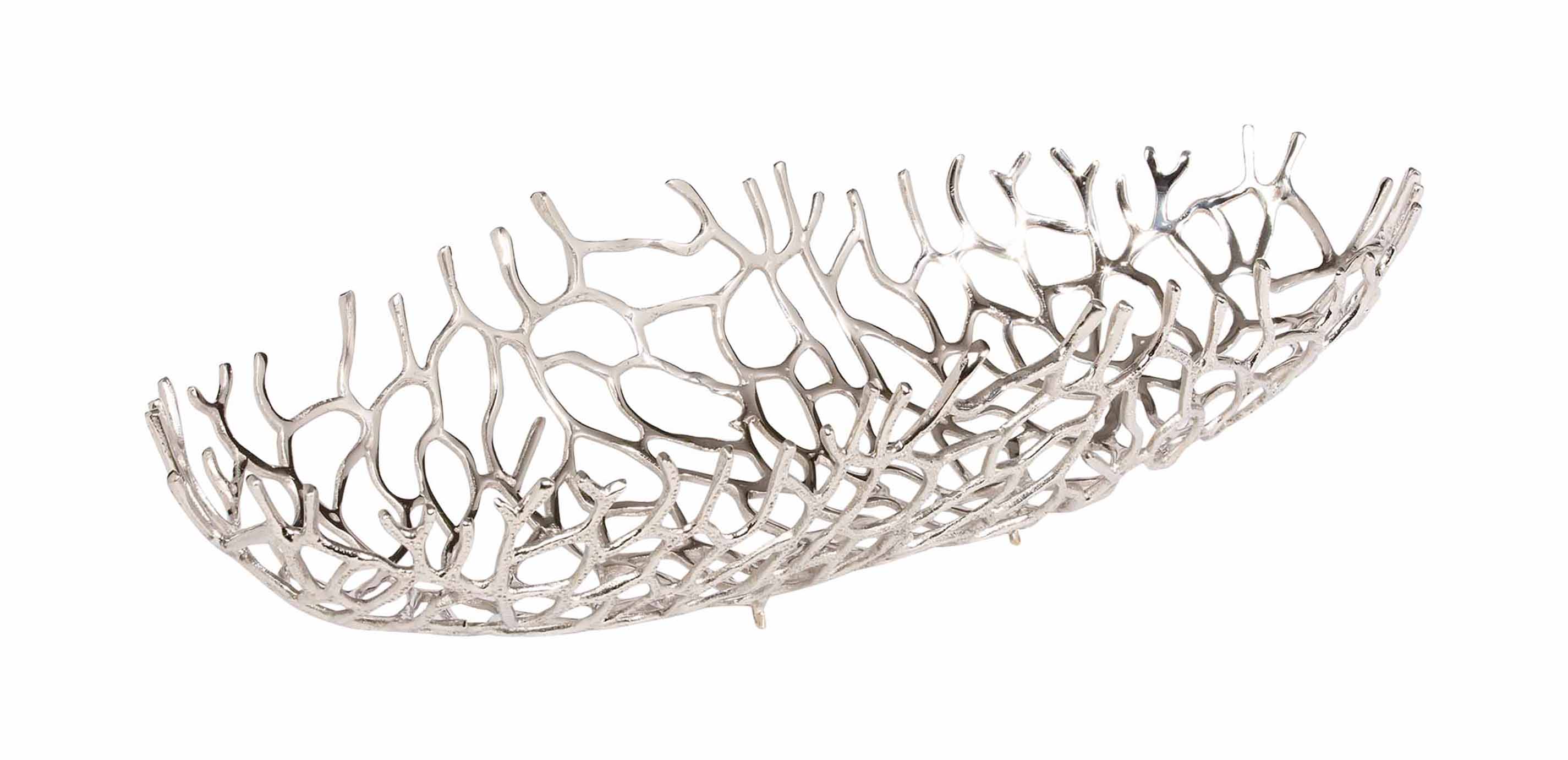 Nickel Oval Coral Bowl Bowls