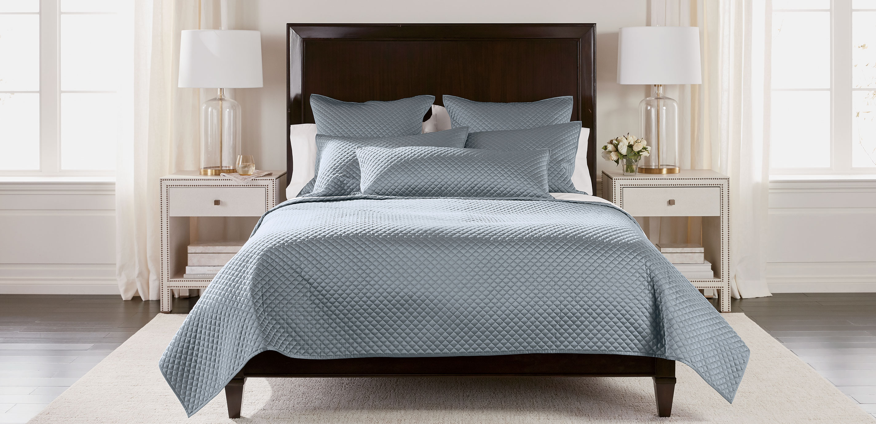 blue coverlet queen