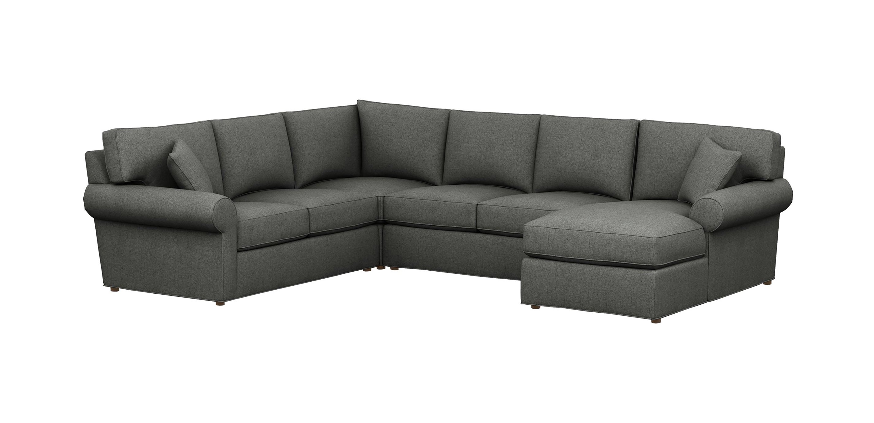 Retreat Roll-Arm Four Seat Sectional with Chaise | Ethan Allen