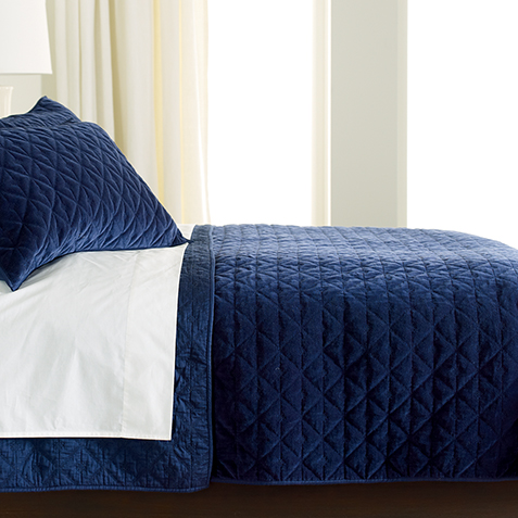 navy blue coverlet