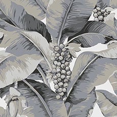 Silver/White swatch Jenny Floral Wallpaper