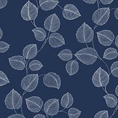 Dark Blue swatch Dainty Leaf Wallpaper