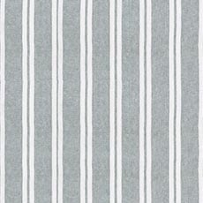 Ivory/Petrol/Spa swatch Cabana Stripe Linen Drapery Panel