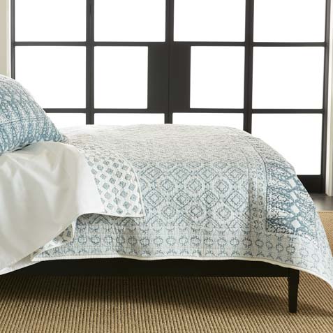 Syndi Block Print Quilt | | large Syndi Block Print Quilt , , large
