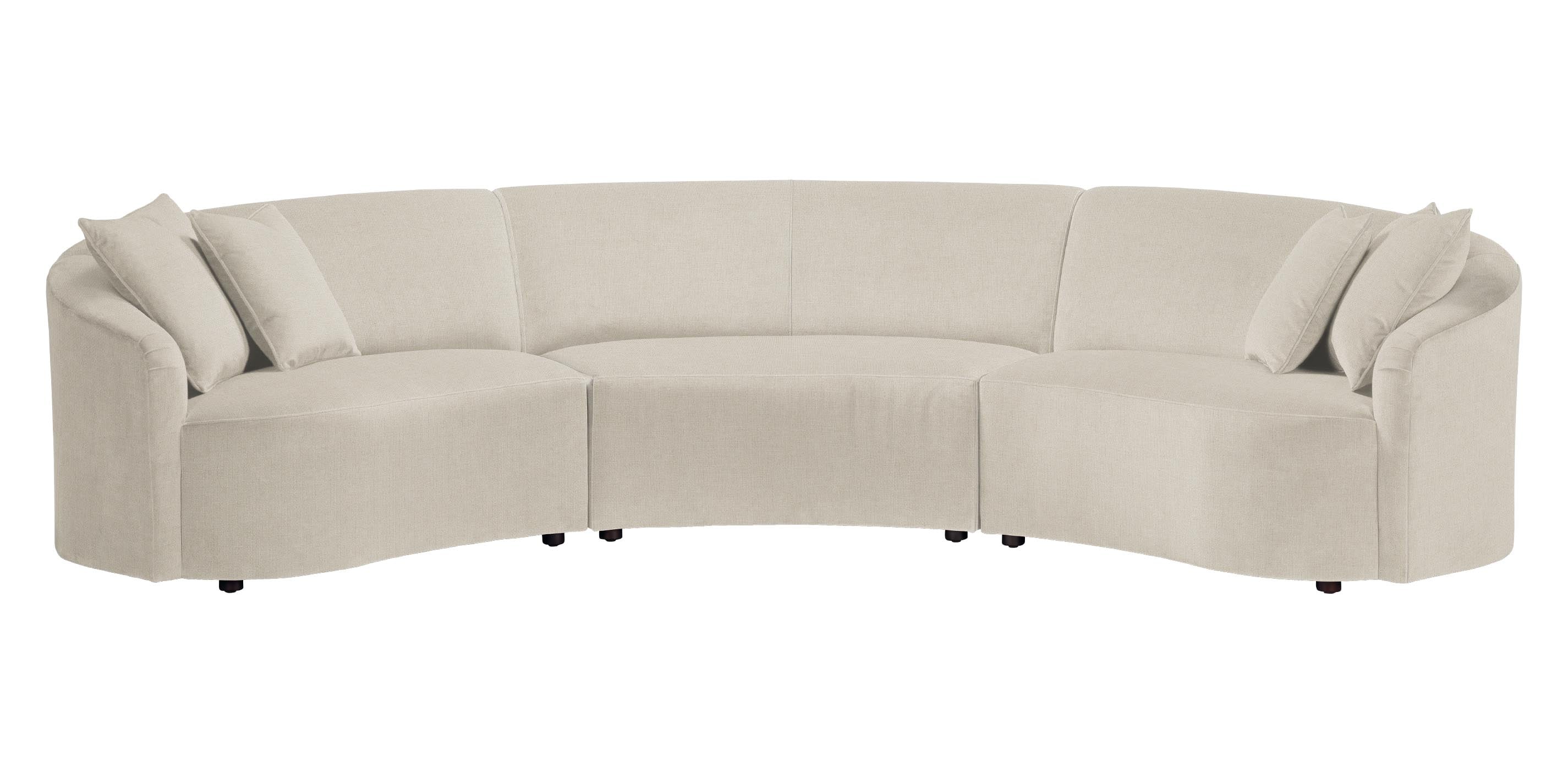 Calista Curved Three-Piece Sectional Sofa | Ethan Allen