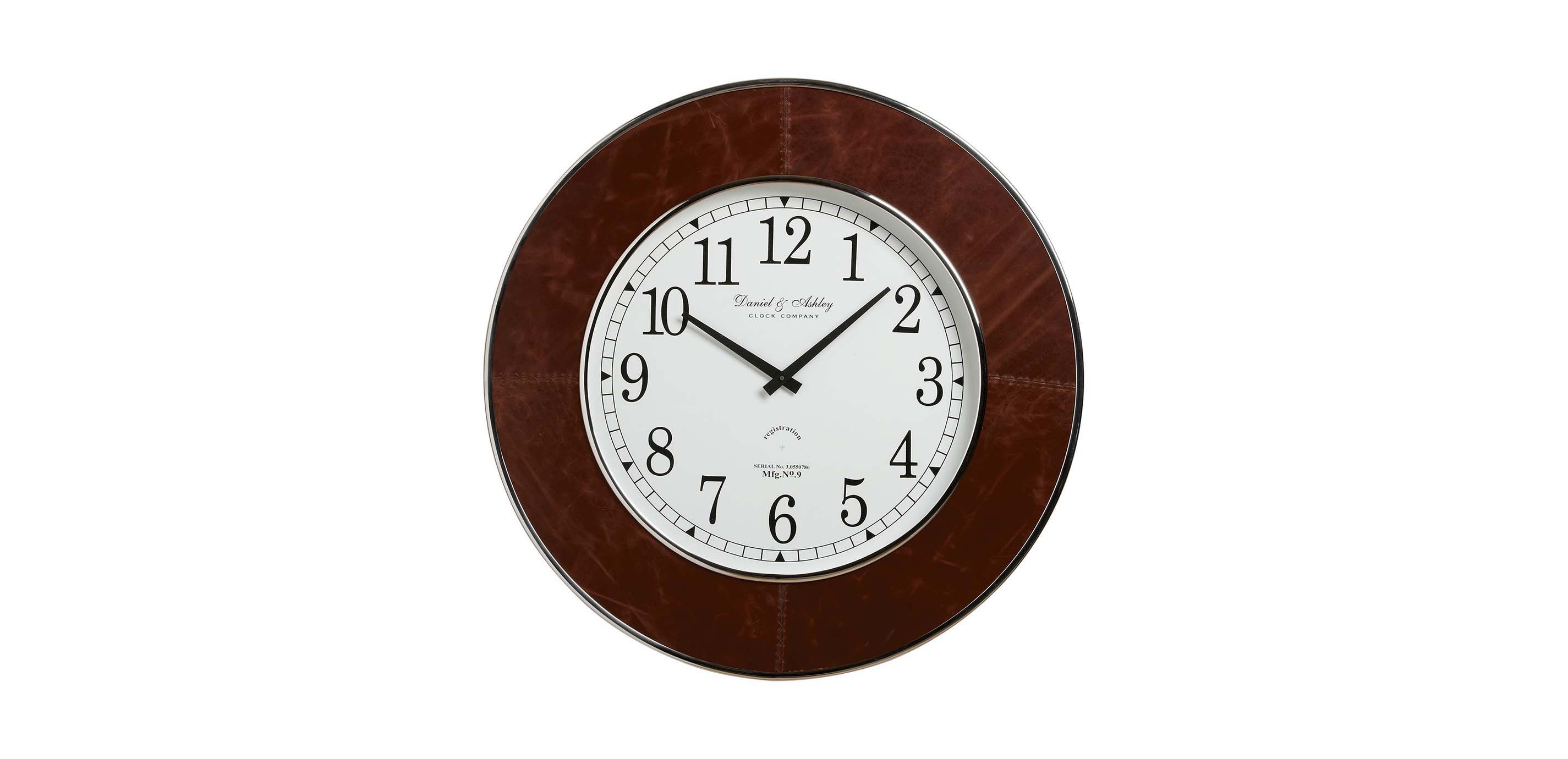Leather Wall Clock Clocks Ethan Allen, Leather Wall Clock